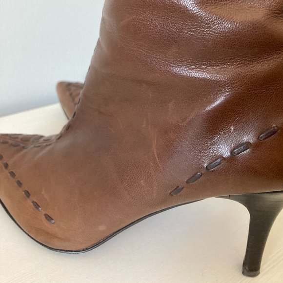 Zambrelli Brown Leather Boots - Picture 3 of 16